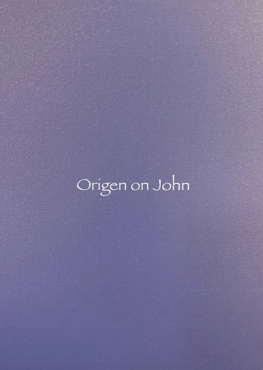 Origen's Commentary on John 1-10 CHEAPEST PRICE