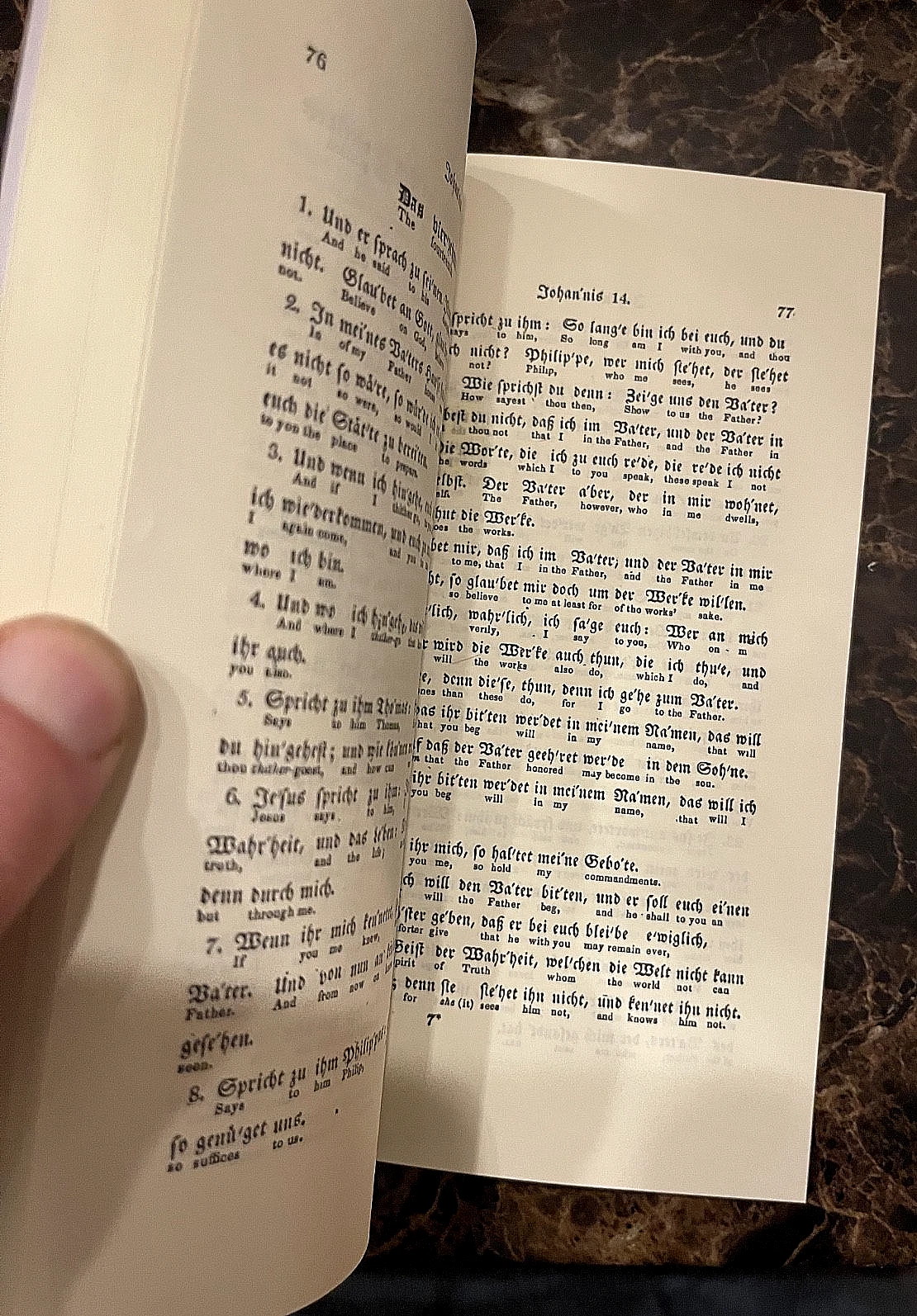 Luther's German Gospel of John (Interlinear English ) 1835 Cambridge - Image 4