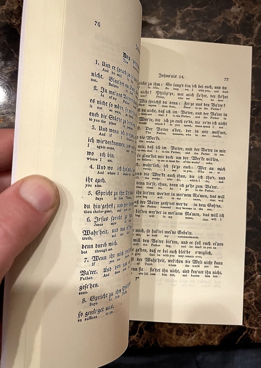 Luther's German Gospel of John (Interlinear English ) 1835 Cambridge - Image 3