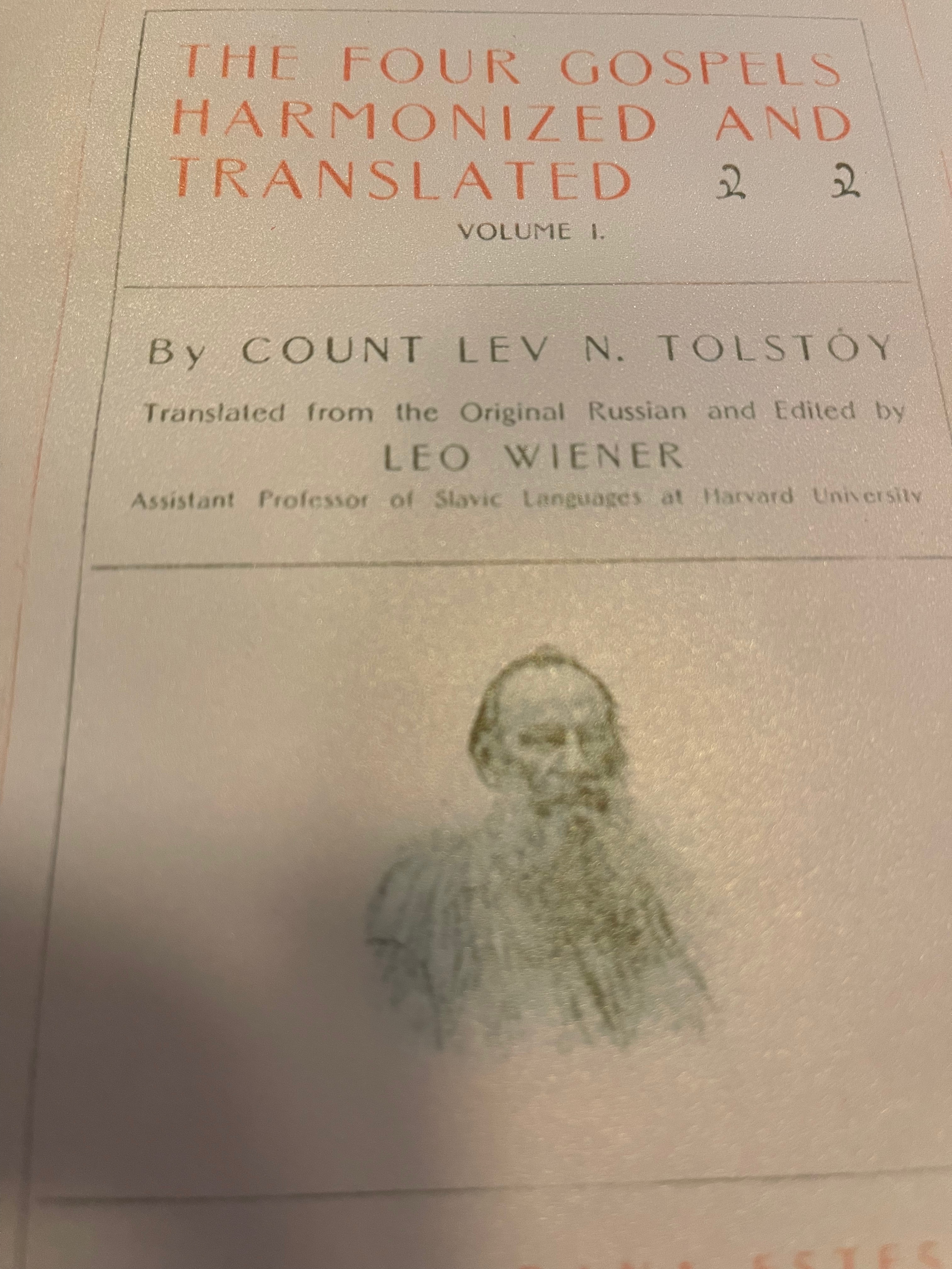 Leo Tolstoy's Translation of the Gospels from the Greek, 1904 (2 Volume Set, 900 Pages) - Image 30