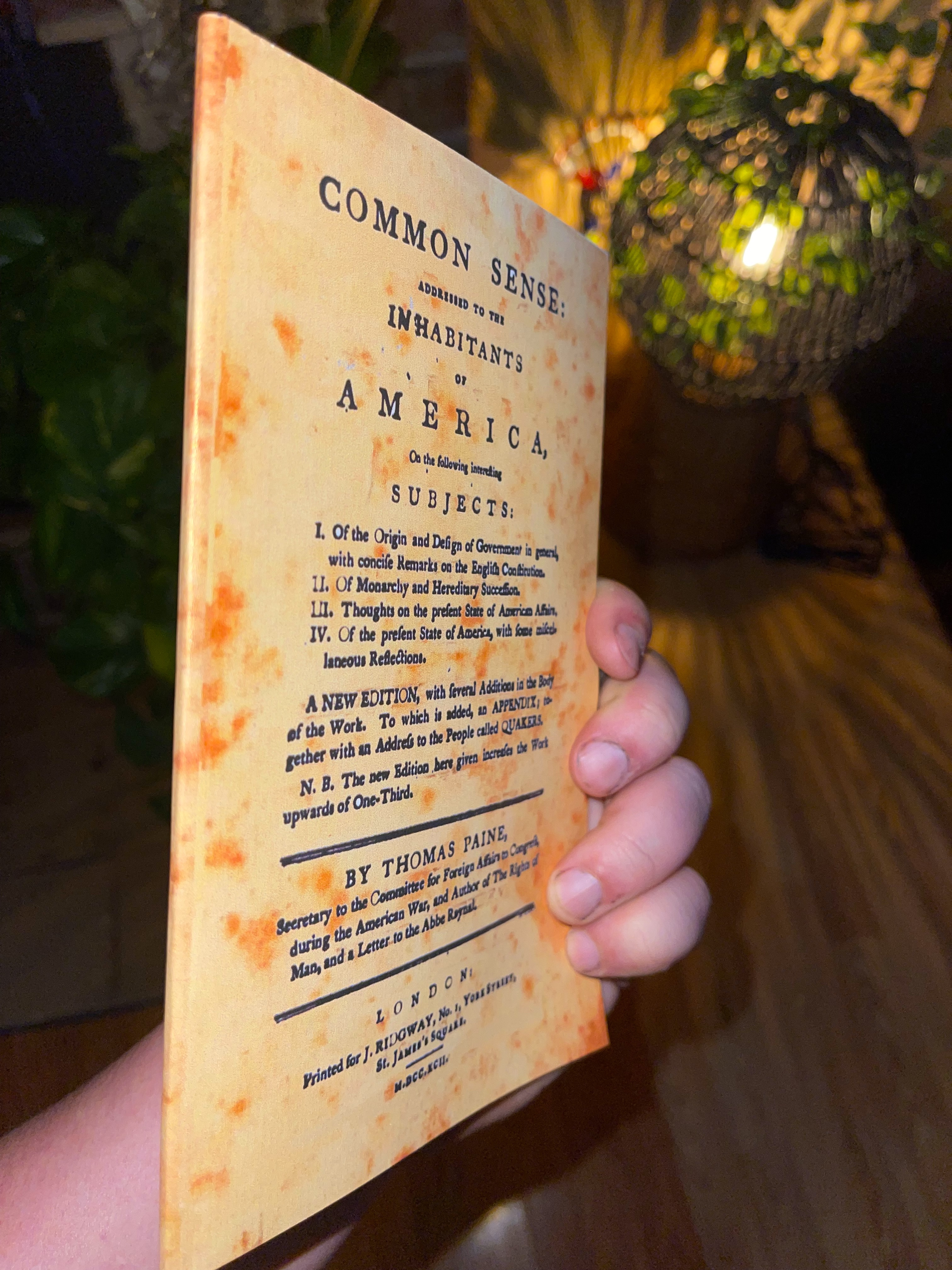 Common Sense by Thomas Paine 1776 (Facsimile) - Image 2