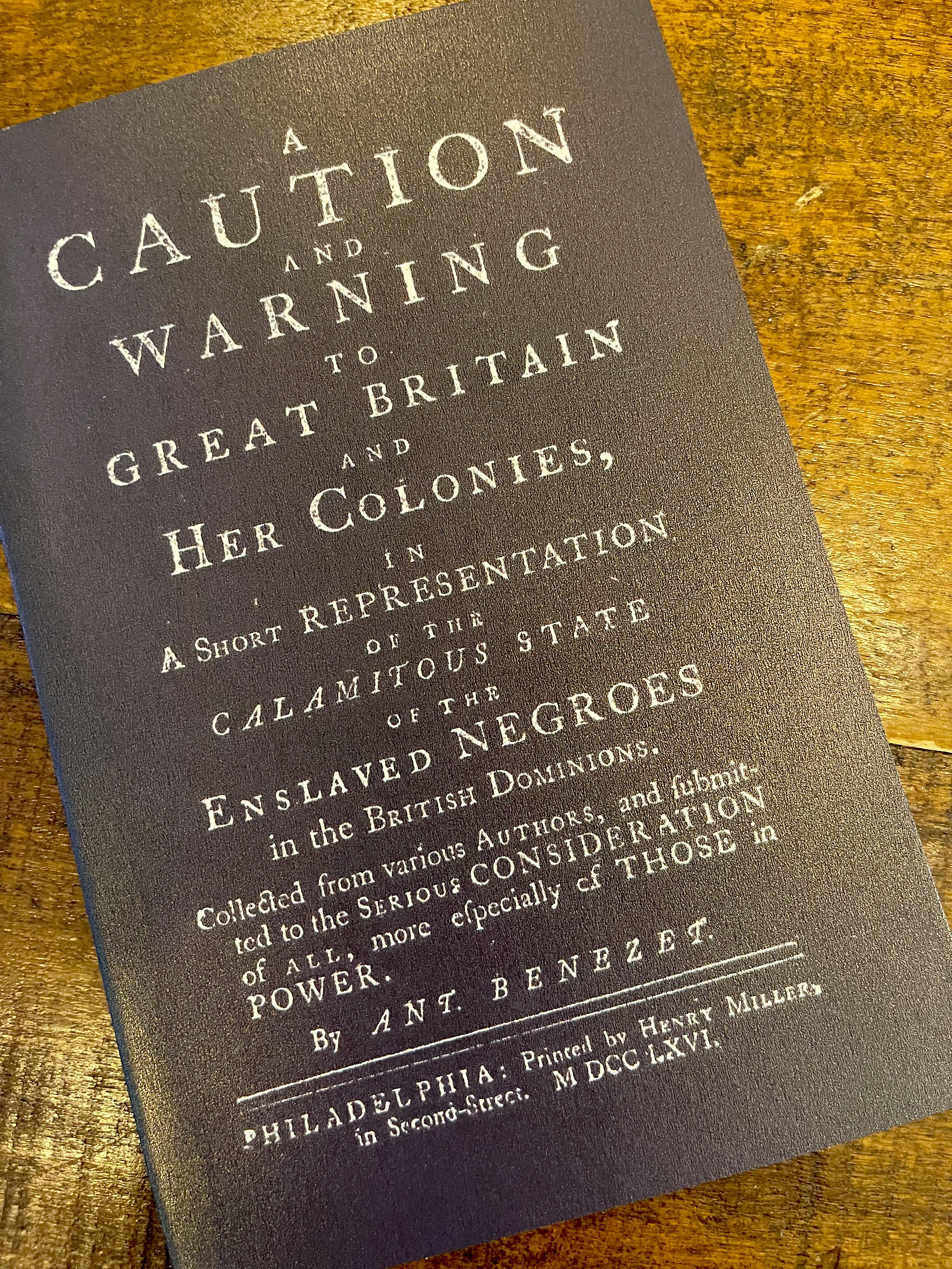 Warning to Britain on the Horrors of the Negro Slave Trade Pamphlet 1766 (Facsimile)