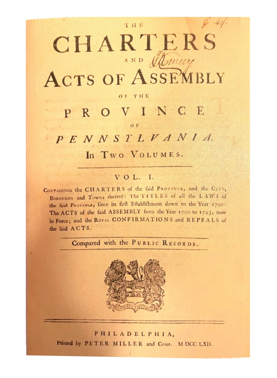 PA Congress & Charters Records 1682-1759 (Facsimile) Proof of White Slavery - Image 1