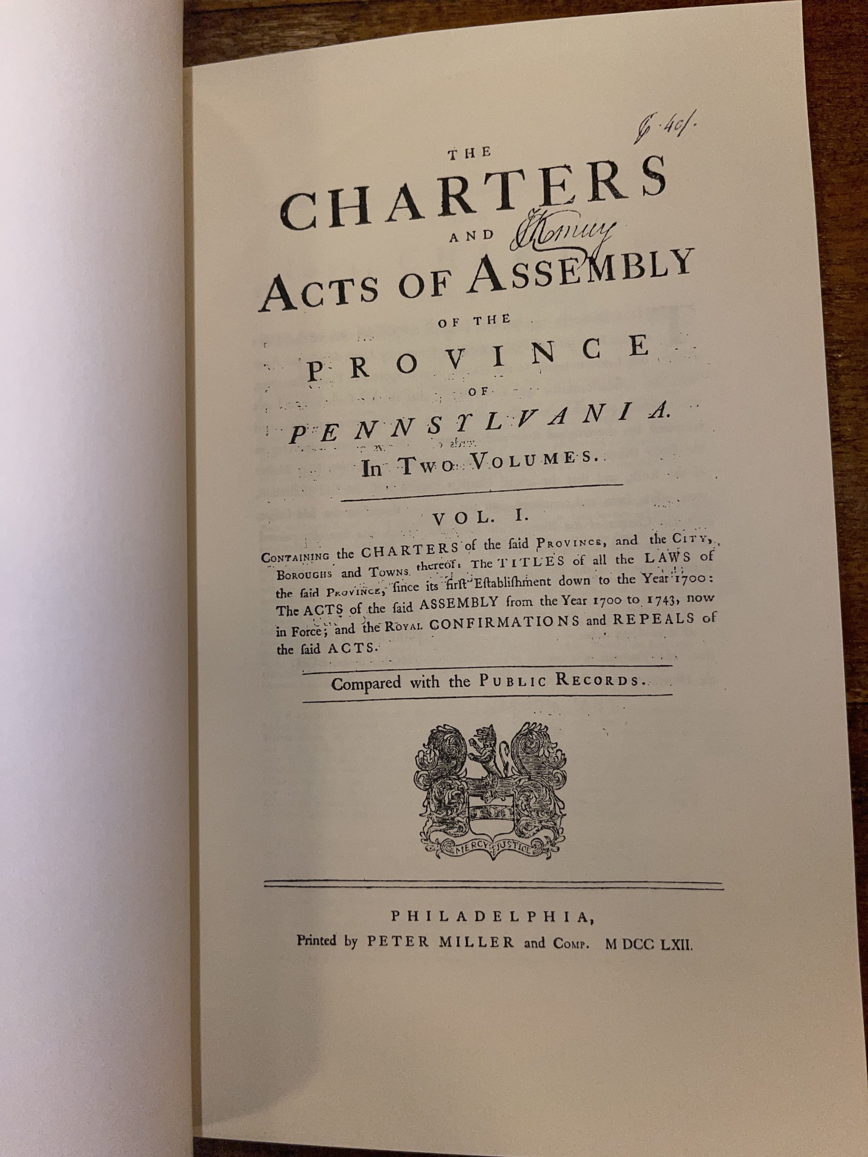 PA Congress & Charters Records 1682-1759 (Facsimile) Proof of White Slavery - Image 4