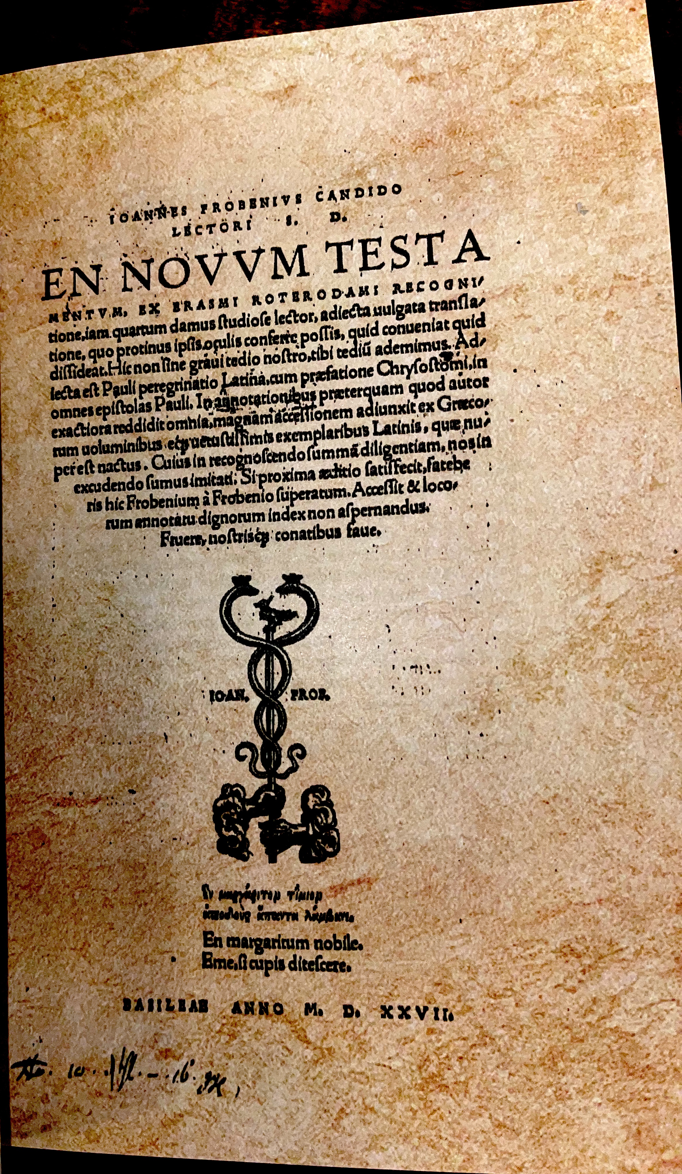 1527 Erasmus New Testament (THREE PARALLEL ROWS W/ VULGATE ED) RARE Greek Latin DELUXE - Image 20
